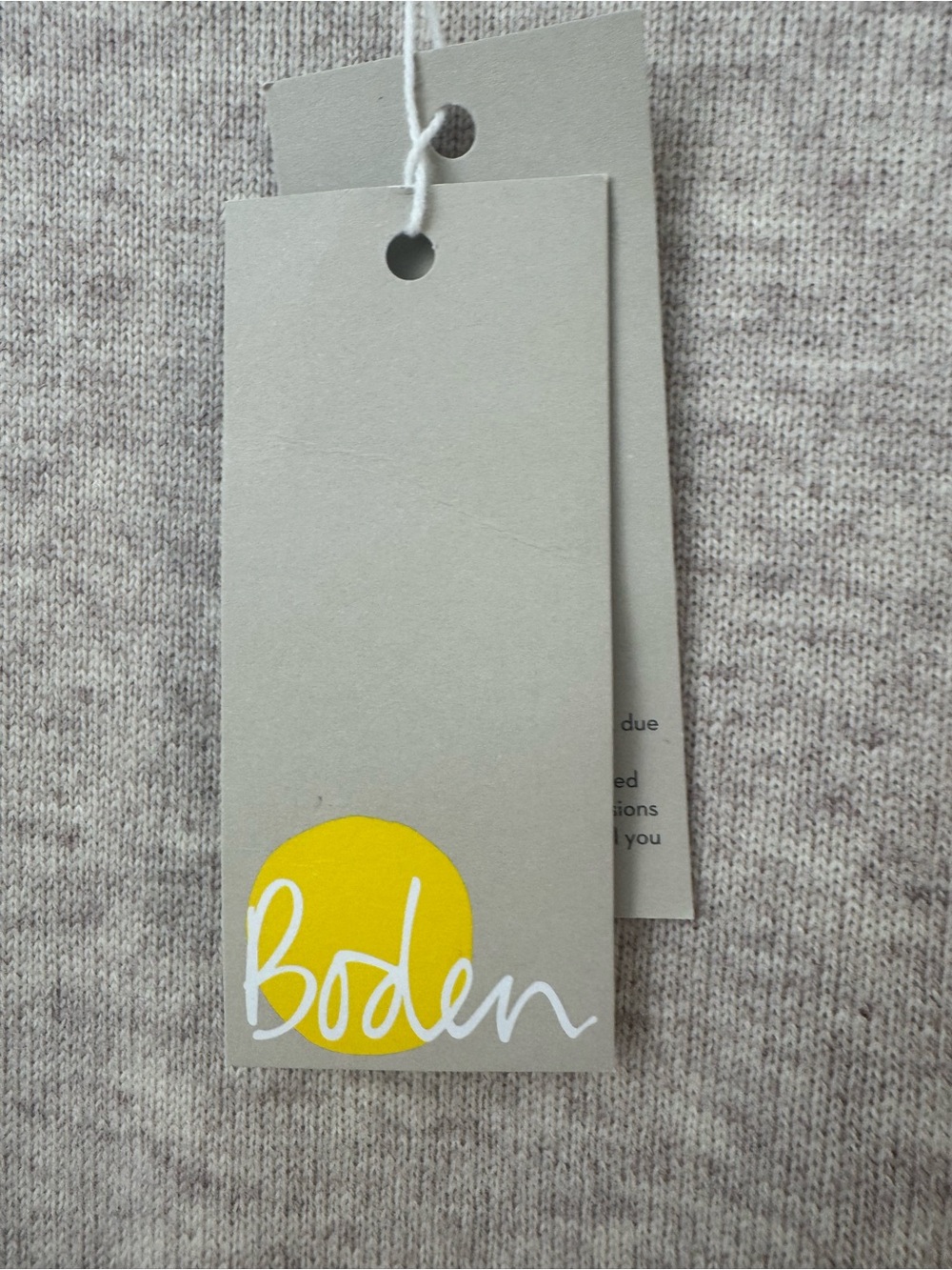 Boden Taupe Knit Long-Sleeve Belted Midi Dress - Picture 4 of 7